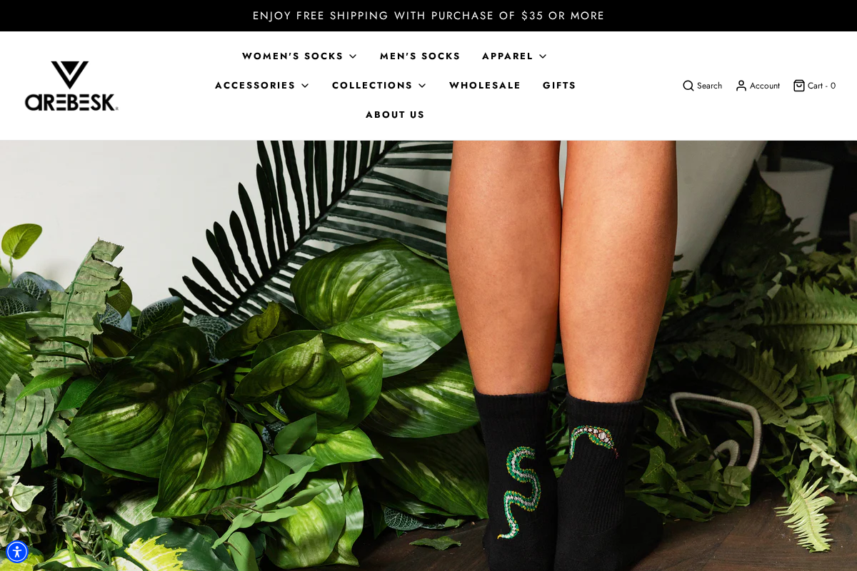 Arebesk homepage screenshot