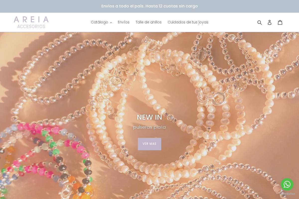 areia-accesorios.com homepage screenshot