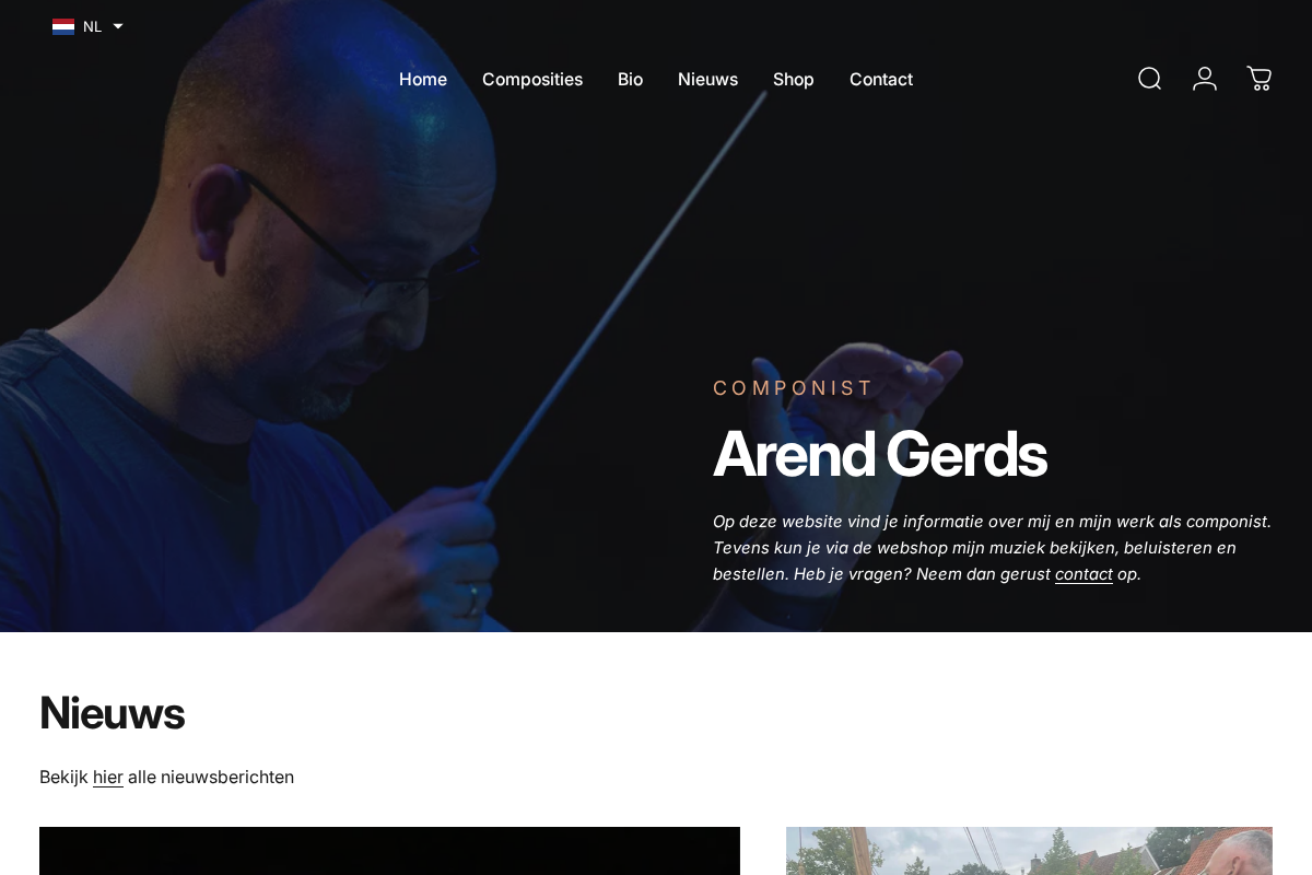Arend Gerds homepage screenshot