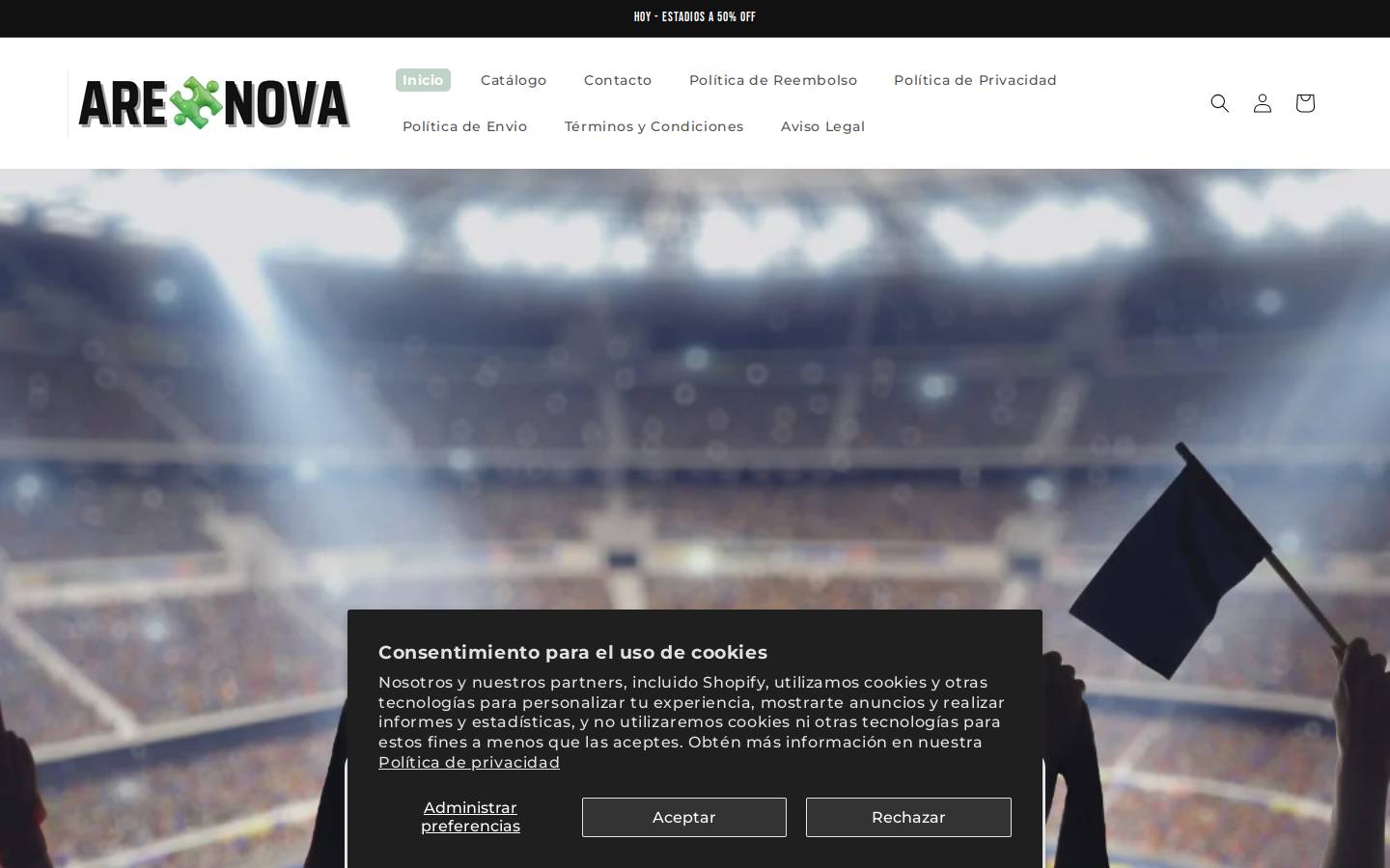 arenova.store homepage screenshot
