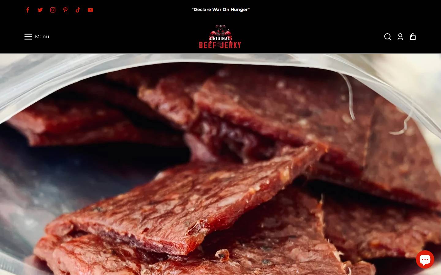 aresjerky.com homepage screenshot
