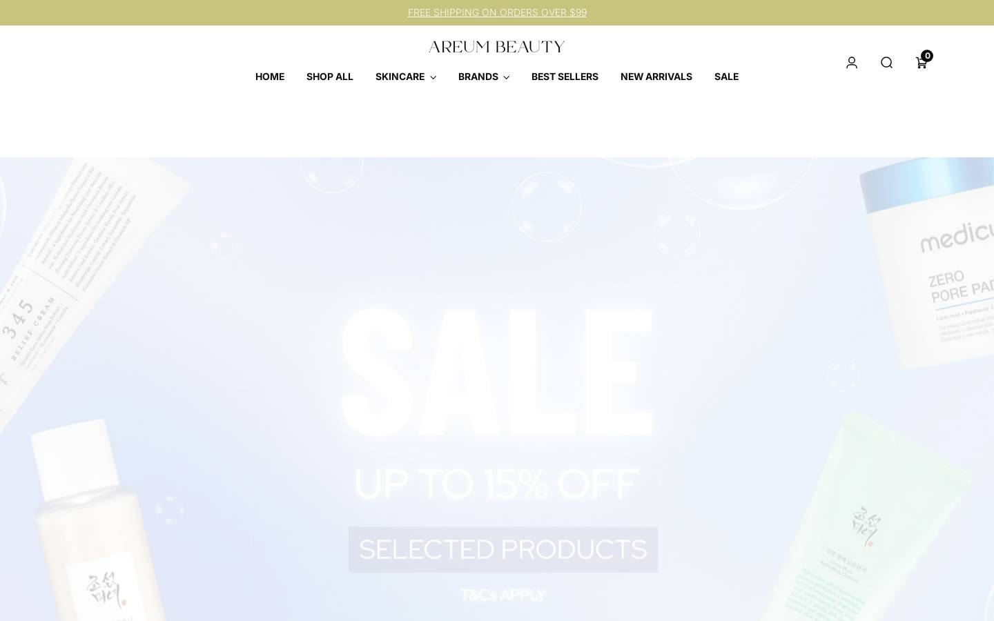 areumbeauty.com.au homepage screenshot