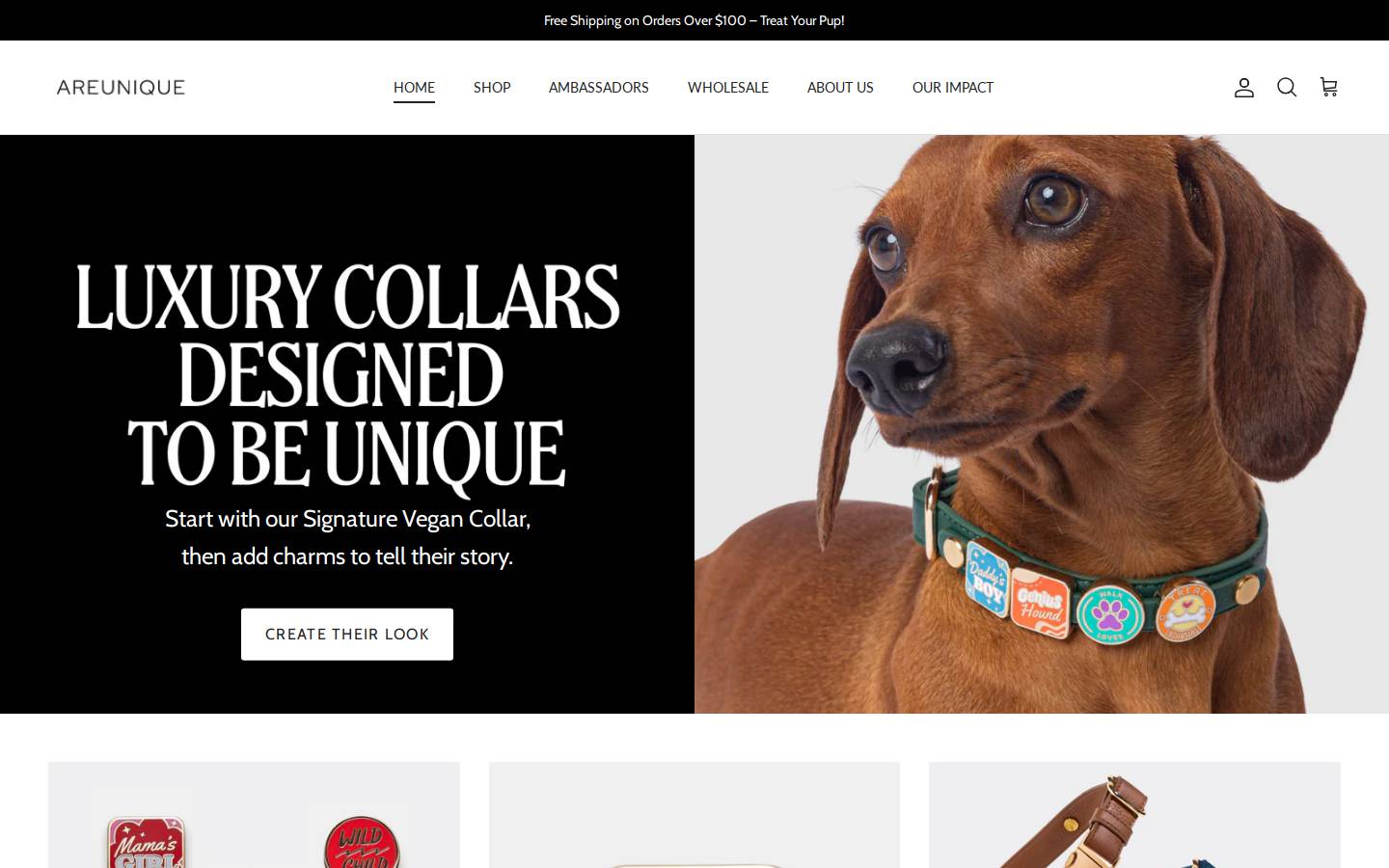 areunique.com homepage screenshot