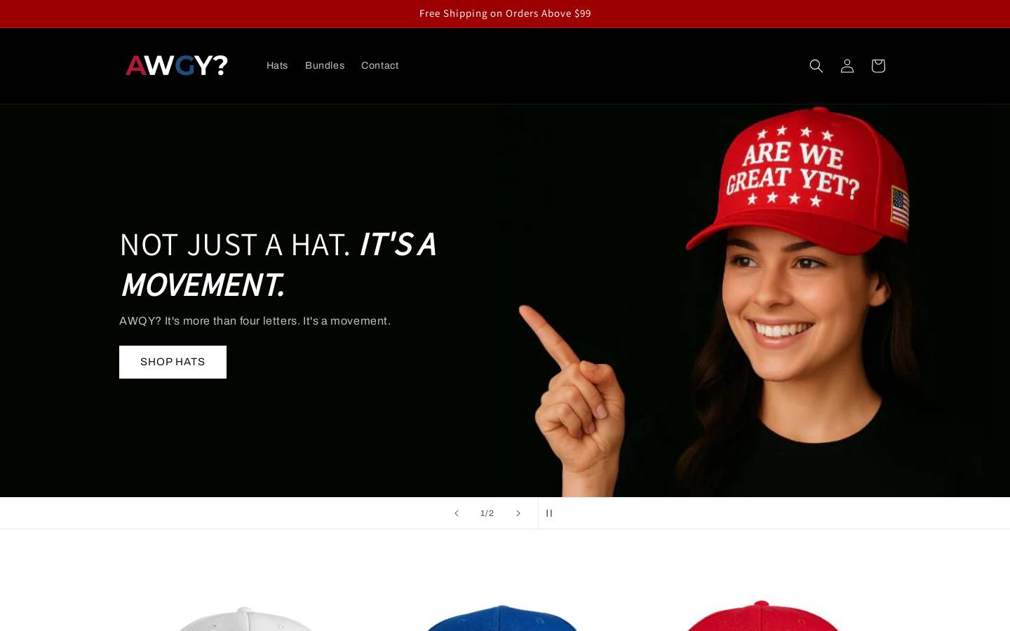 arewegreatyet.com homepage screenshot