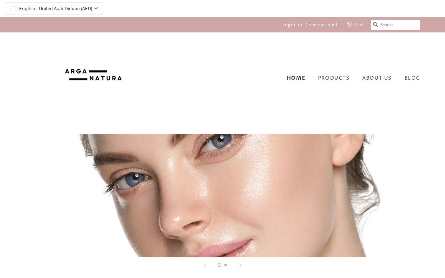 arganatura.com homepage screenshot