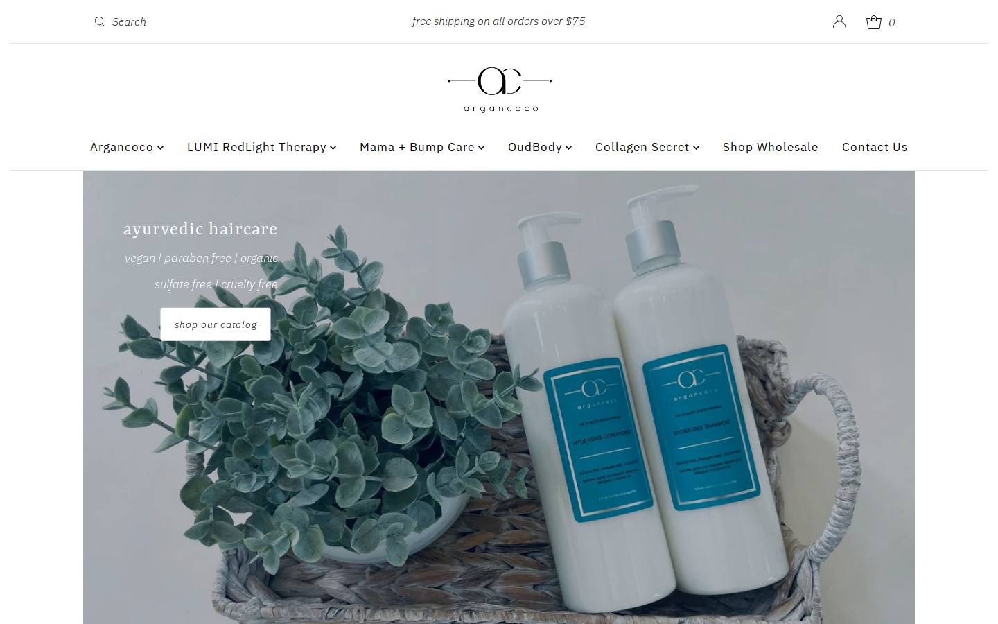 argancoco.com homepage screenshot