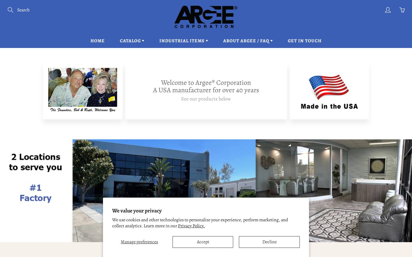 argeecorp.com homepage screenshot