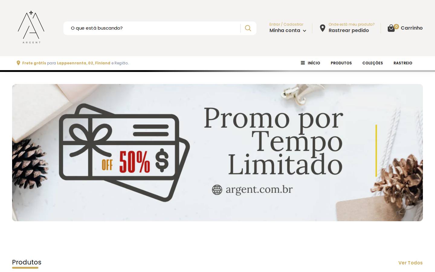 Argent homepage screenshot