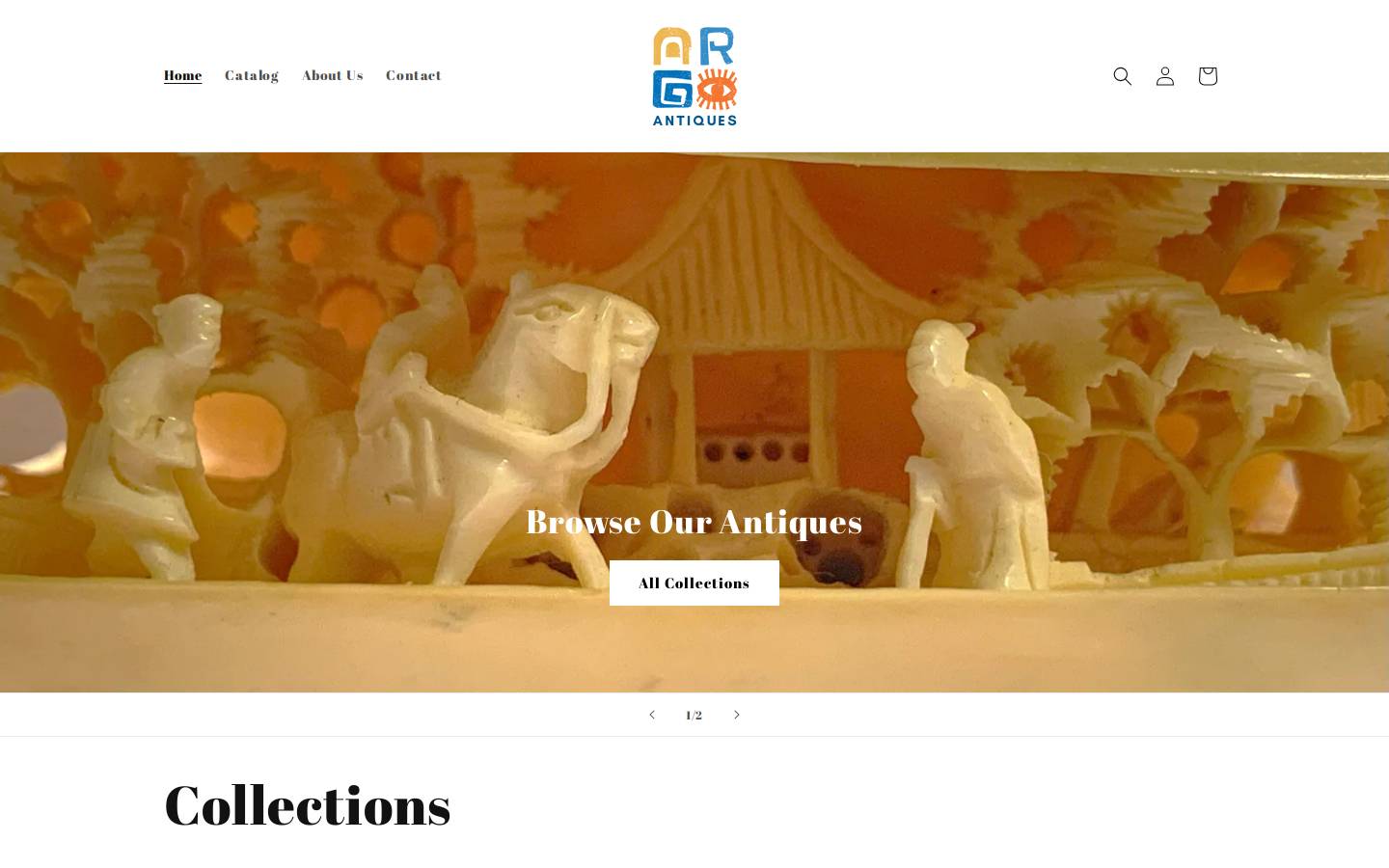 argoantiques.com homepage screenshot