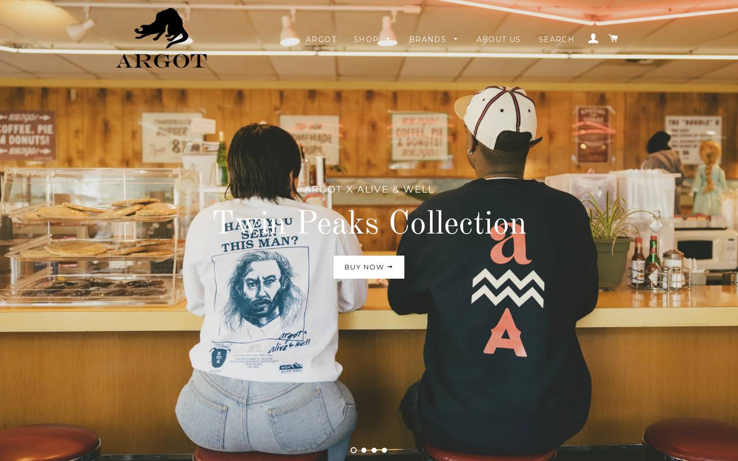 argotshop.com homepage screenshot