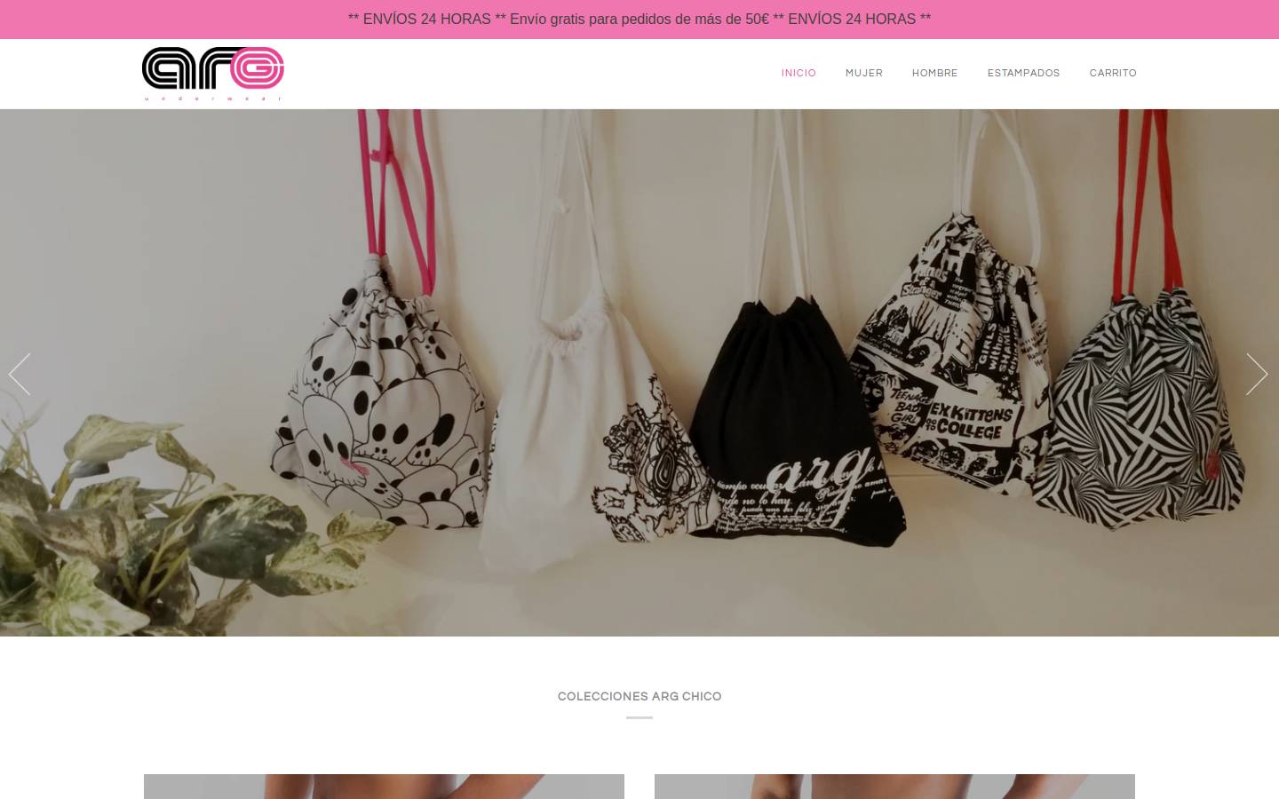 argunderwear.com homepage screenshot