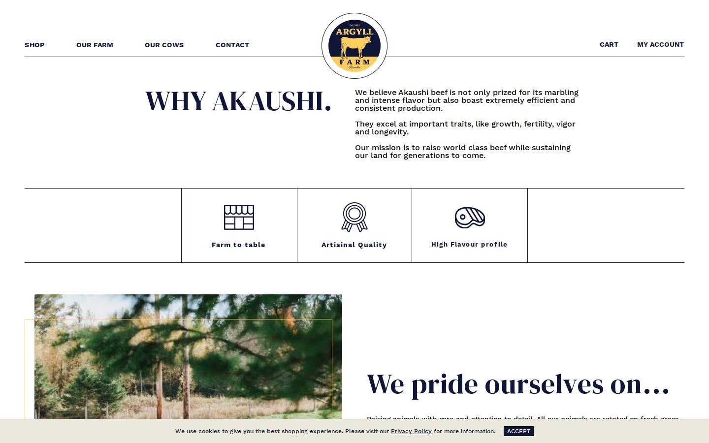 argyllfarm.com homepage screenshot
