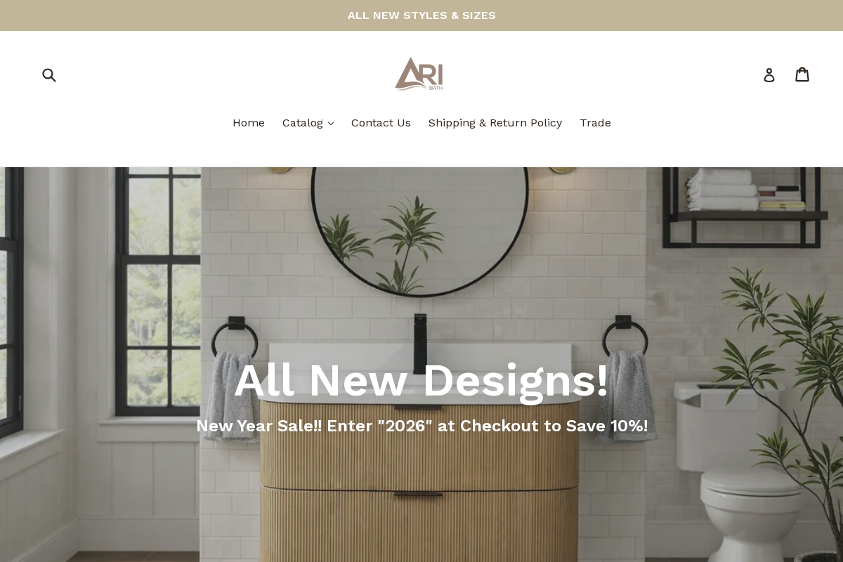 Ari Bath, LLC homepage screenshot