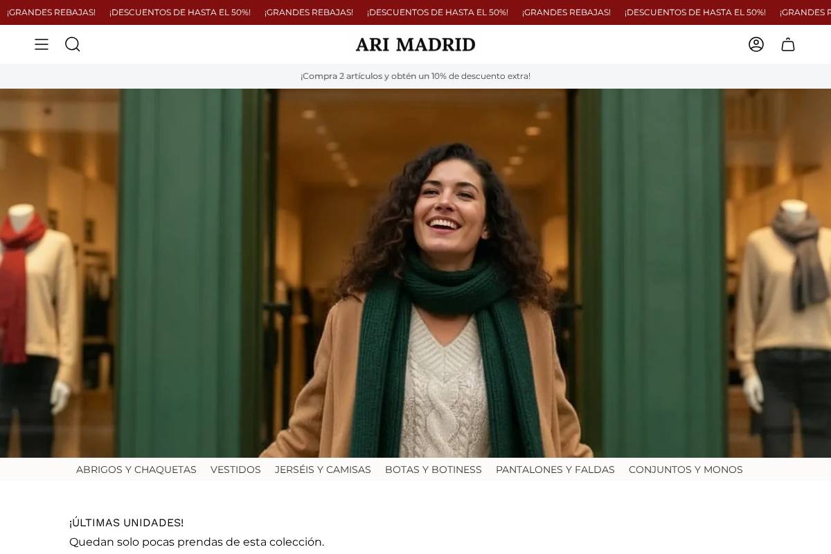 Ari Madrid homepage screenshot