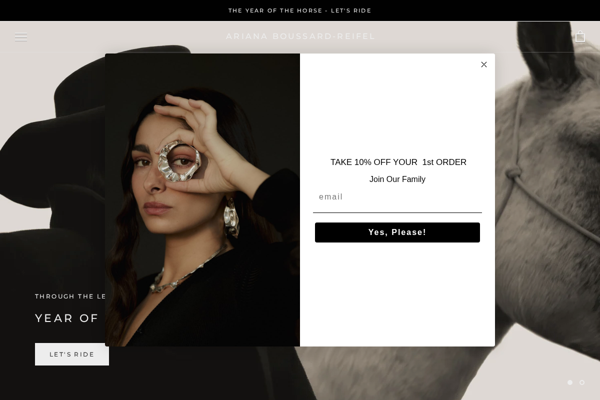 arianaboussardreifel.com homepage screenshot