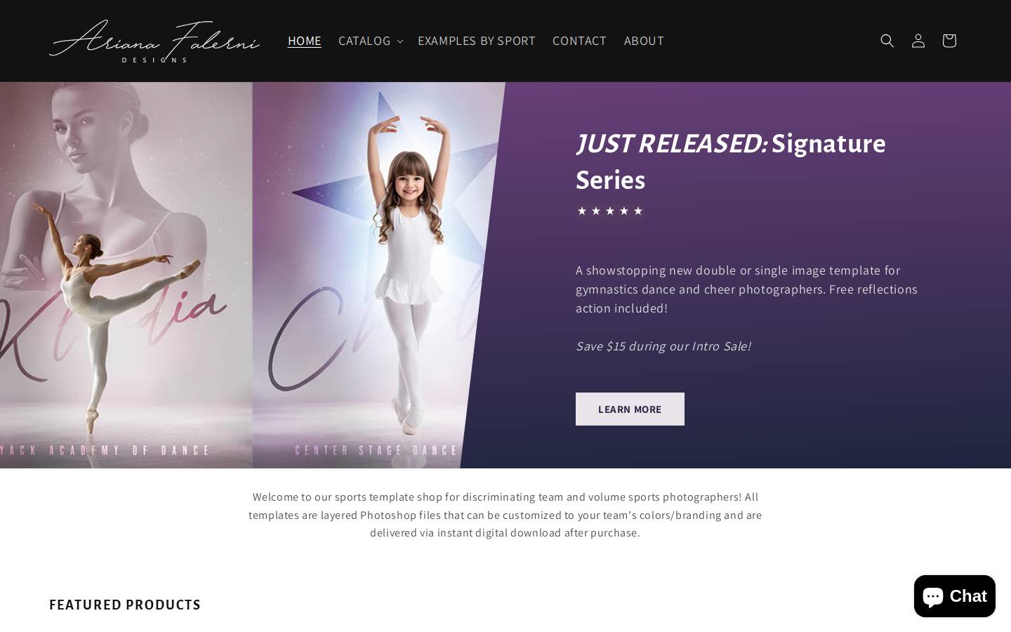 arianafalernidesigns.com homepage screenshot