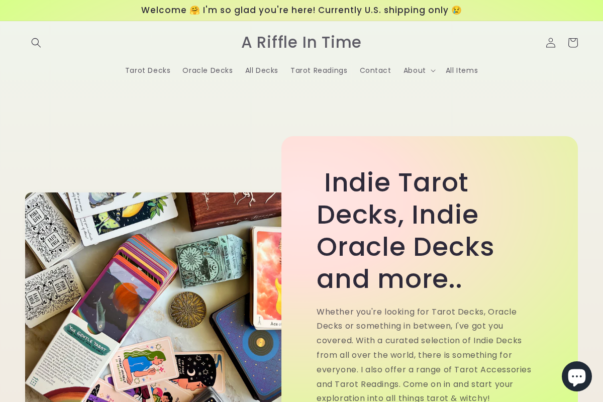 A Riffle In Time homepage screenshot