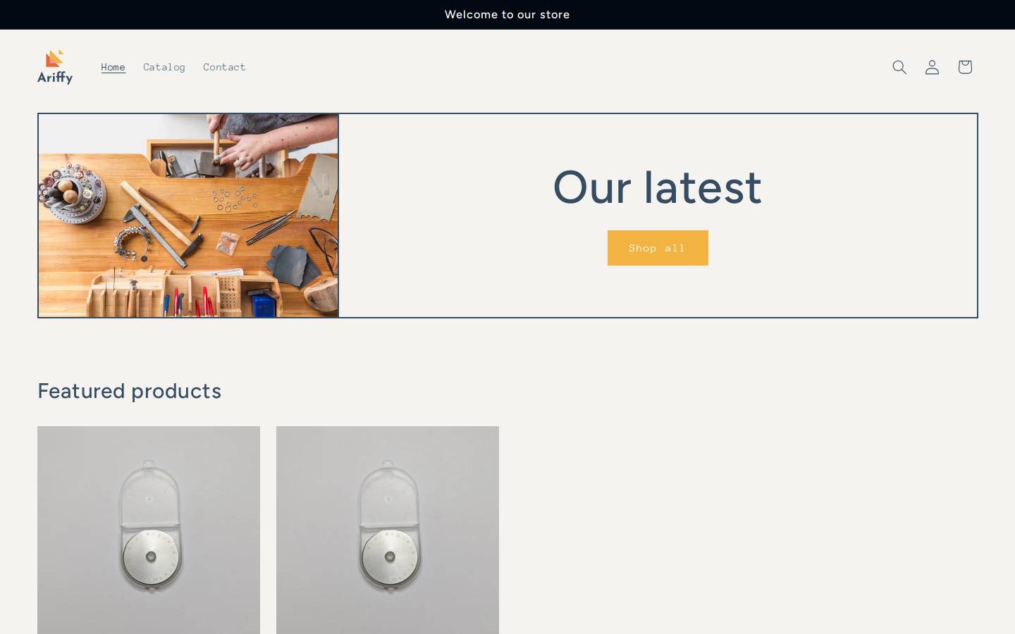 ariffy.com homepage screenshot