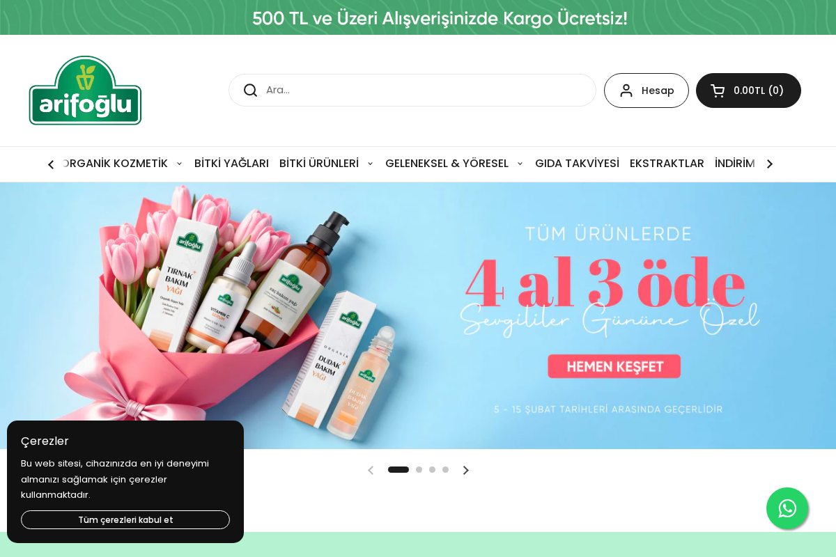 Arifoğlu Online homepage screenshot