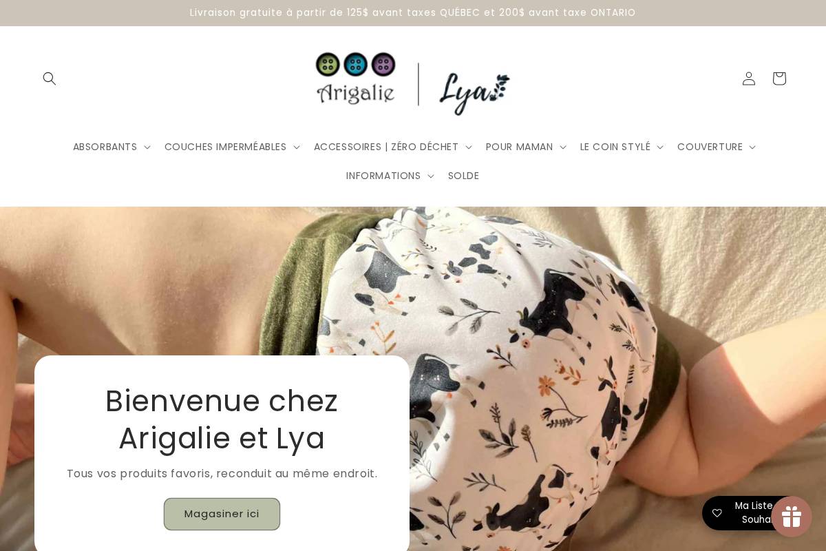 arigalie.ca homepage screenshot