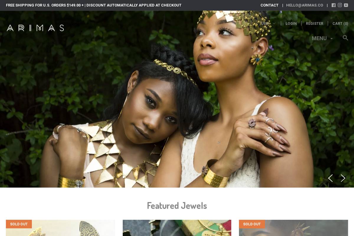 arimas.co homepage screenshot