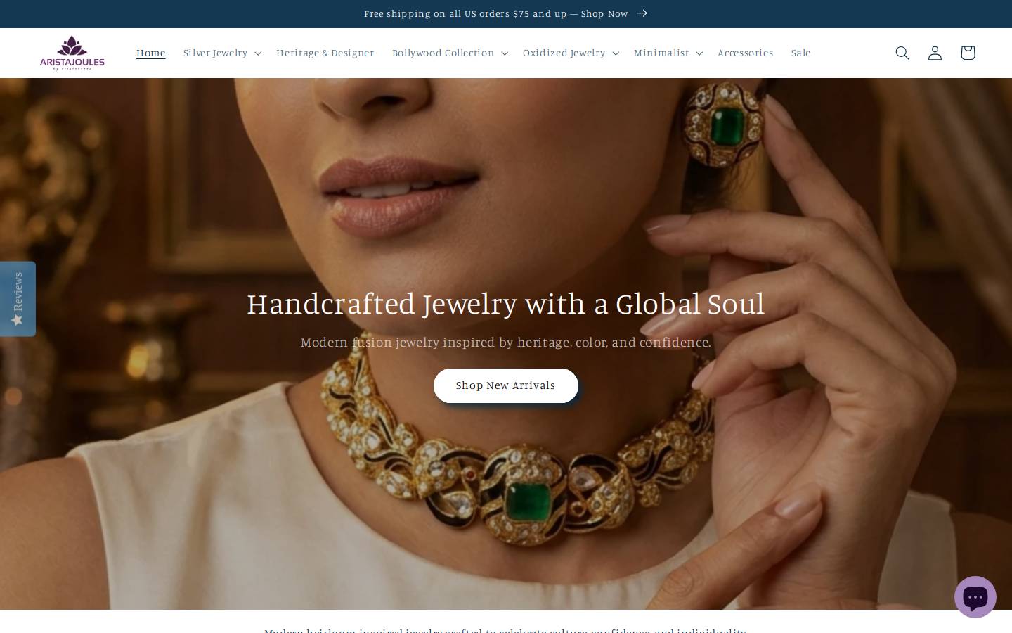 aristabeads.com homepage screenshot