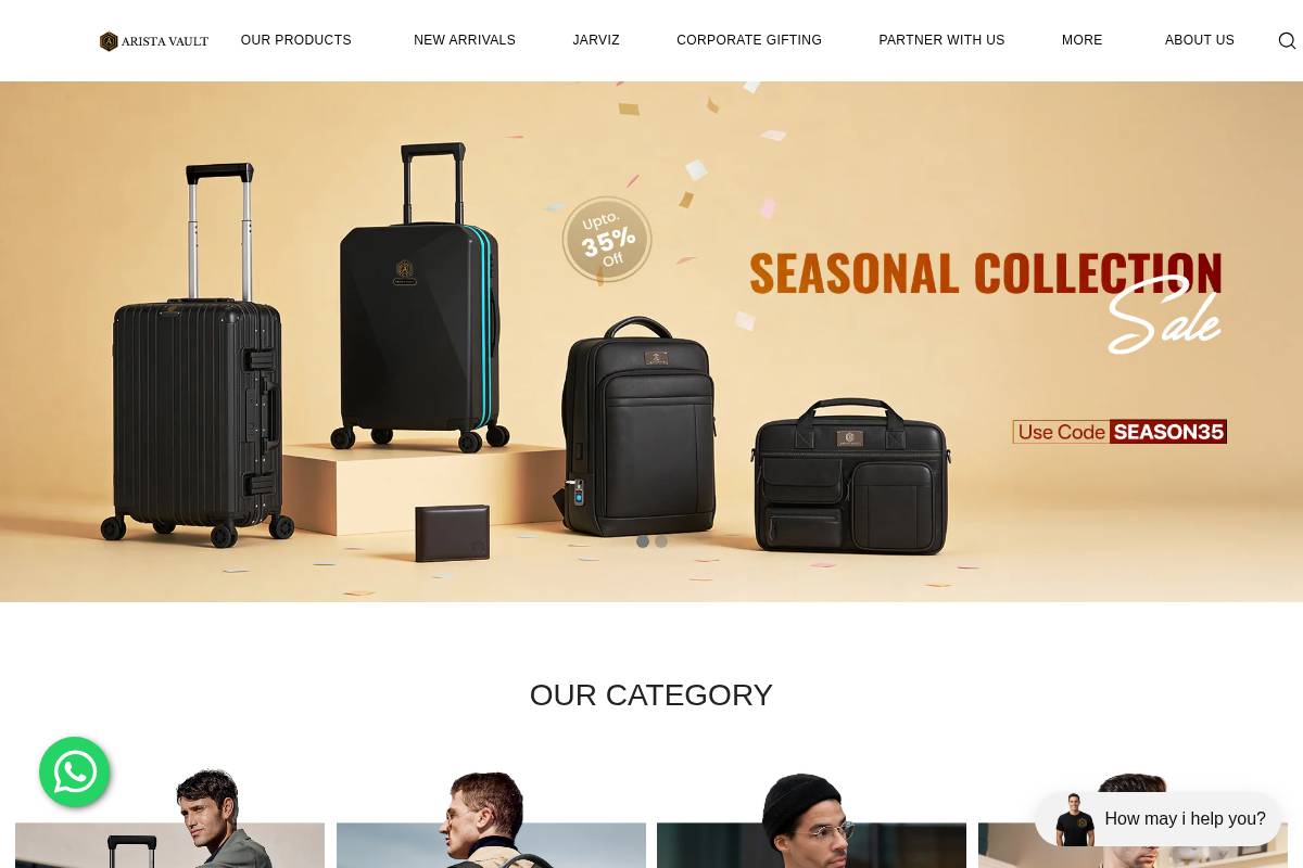 aristavault.com homepage screenshot
