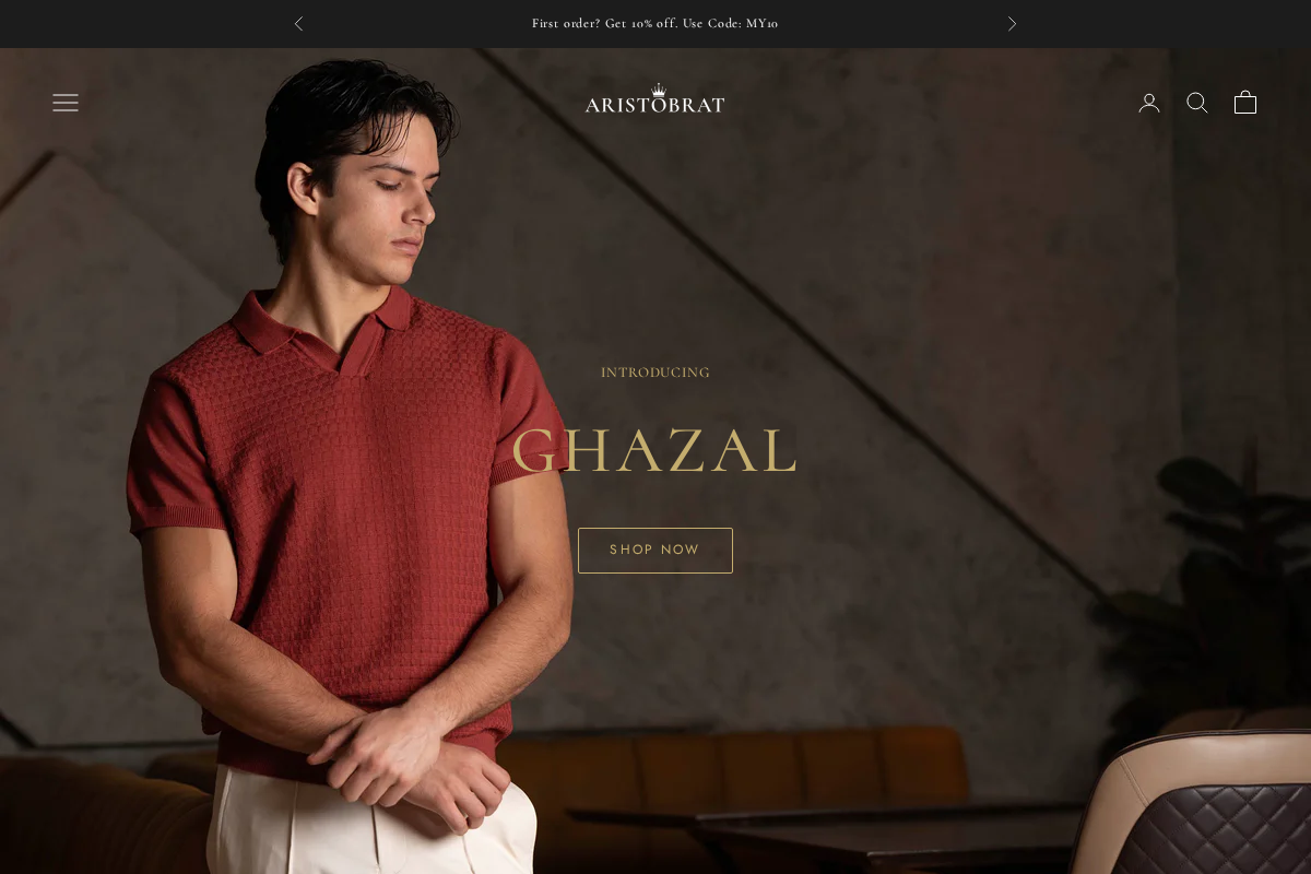 Aristobrat homepage screenshot