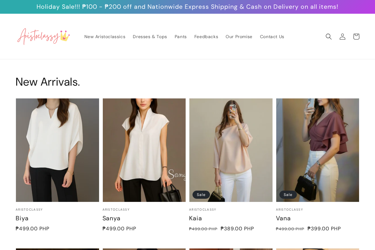 Aristoclassy homepage screenshot