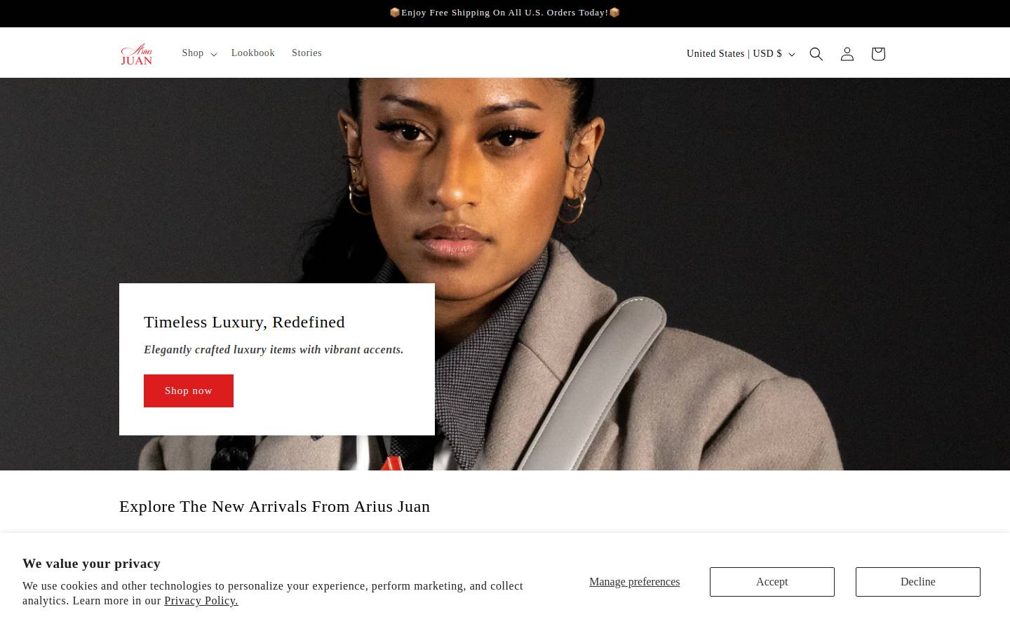 ariusjuan.com homepage screenshot