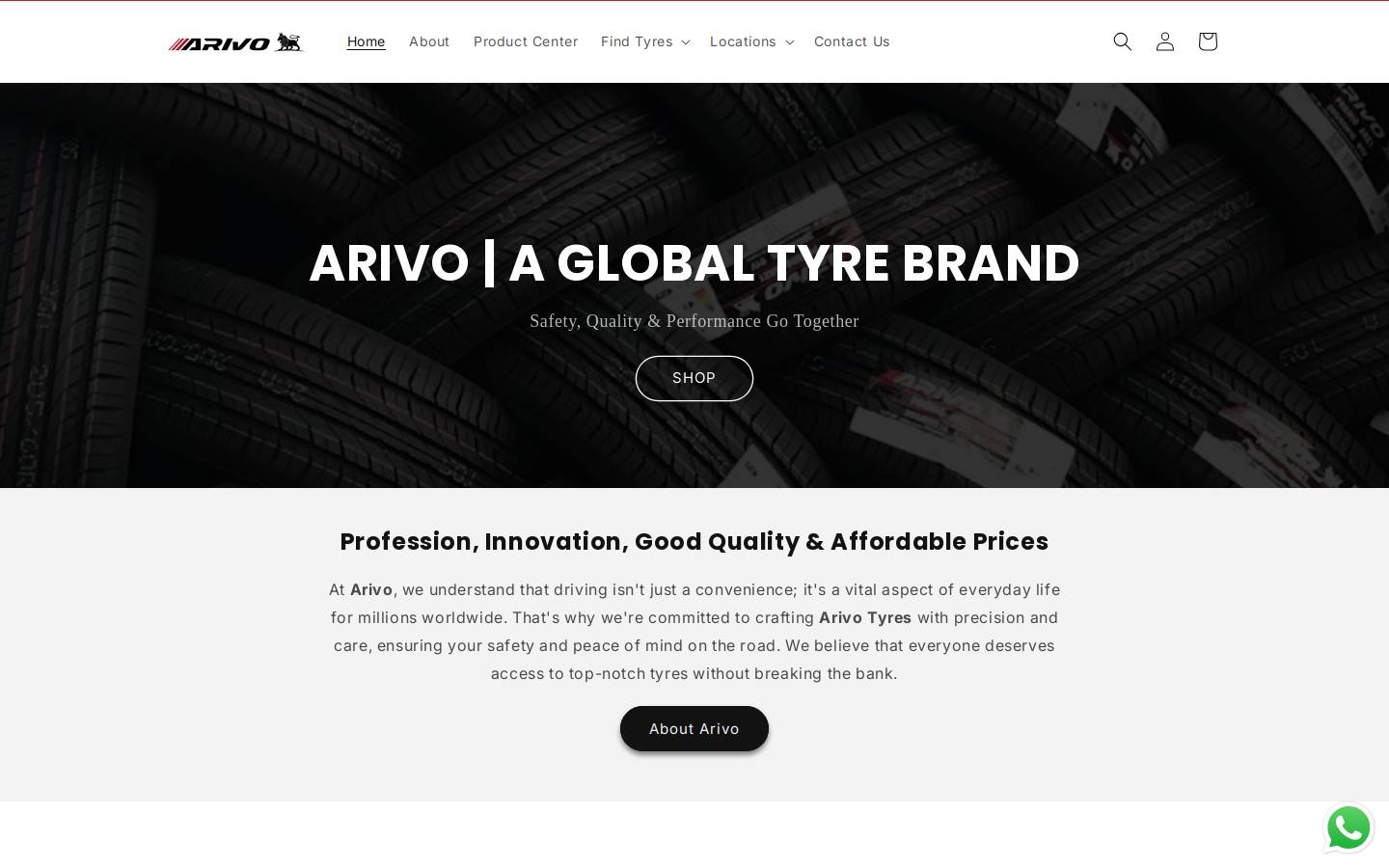 arivotyre-sg.com homepage screenshot