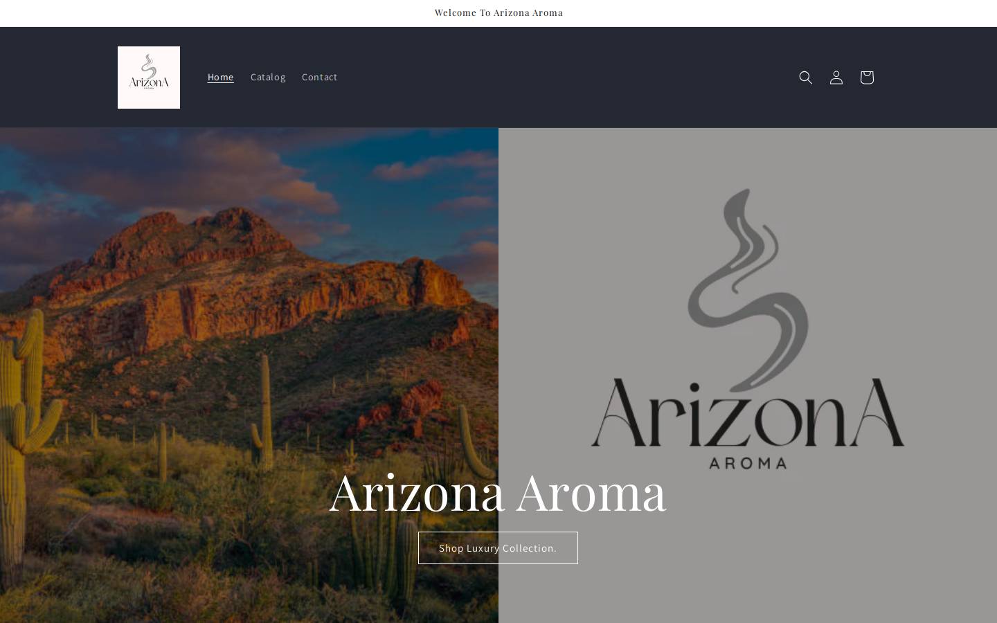 arizonaaroma.com homepage screenshot