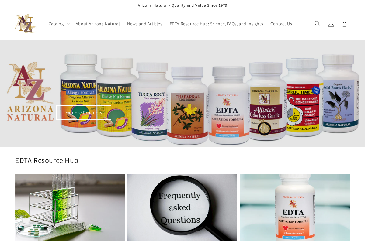 Arizona Natural homepage screenshot