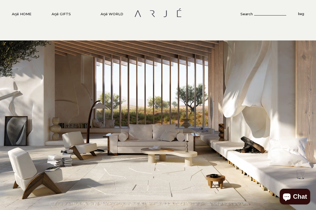 ARJÉ homepage screenshot