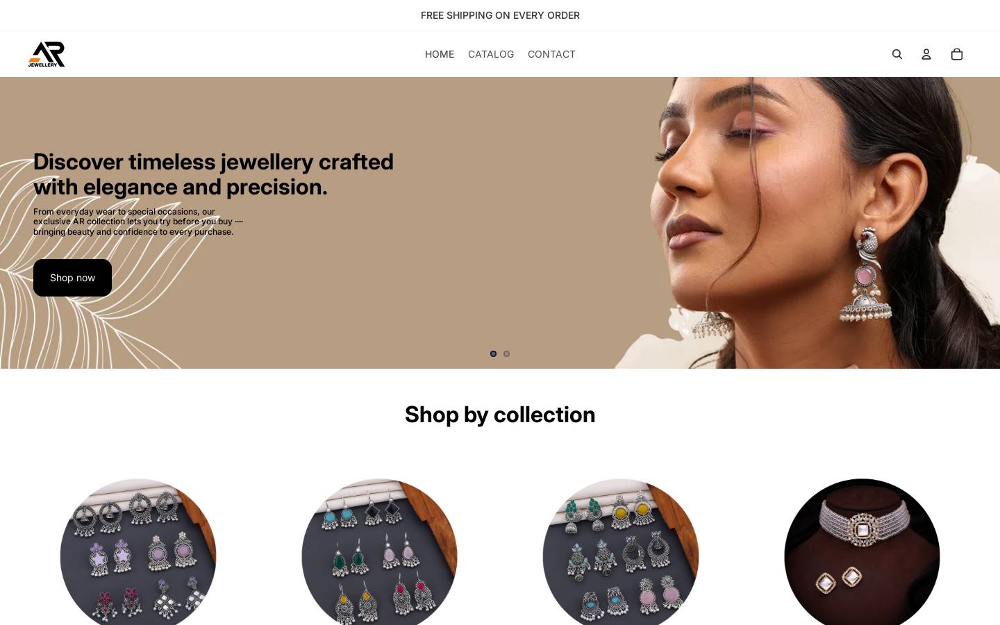 arjewellerys.com homepage screenshot