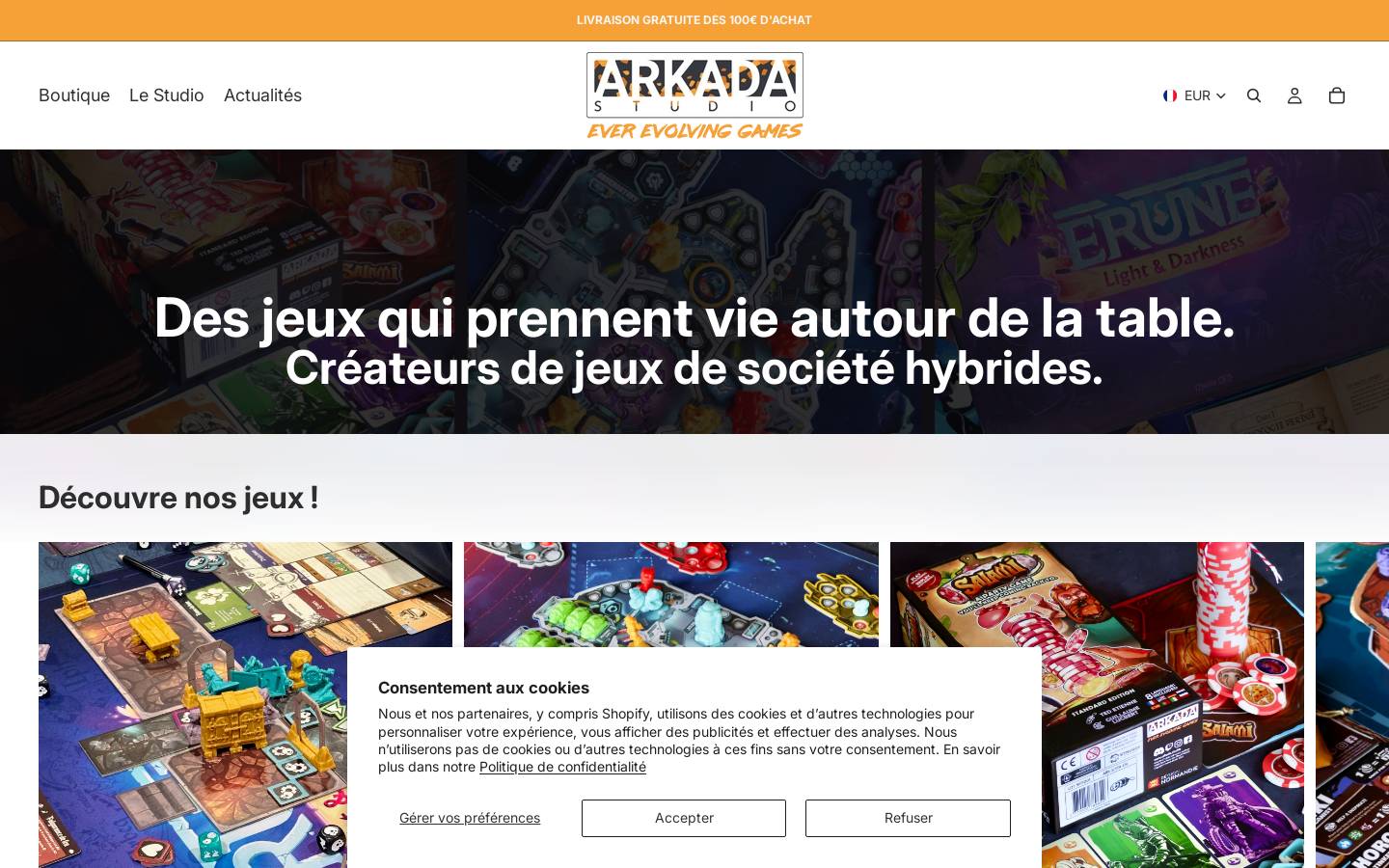 arkada.studio homepage screenshot