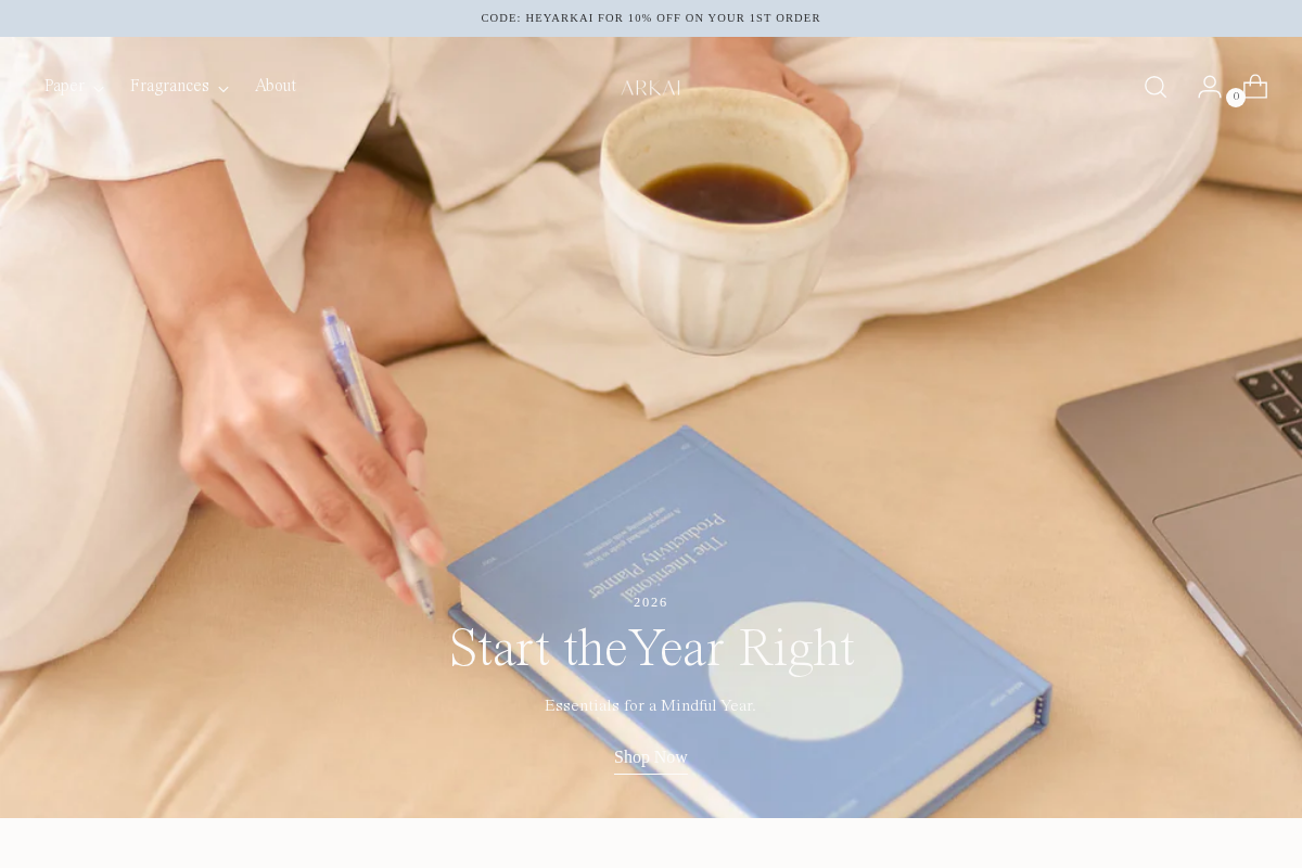 Arkai homepage screenshot