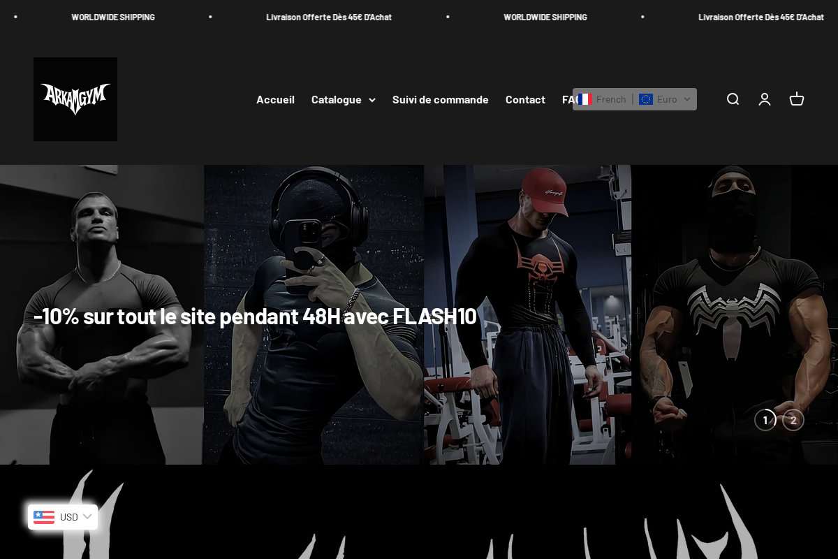 Arkamgym homepage screenshot