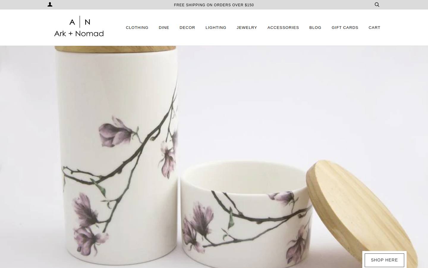 arkandnomad.com homepage screenshot