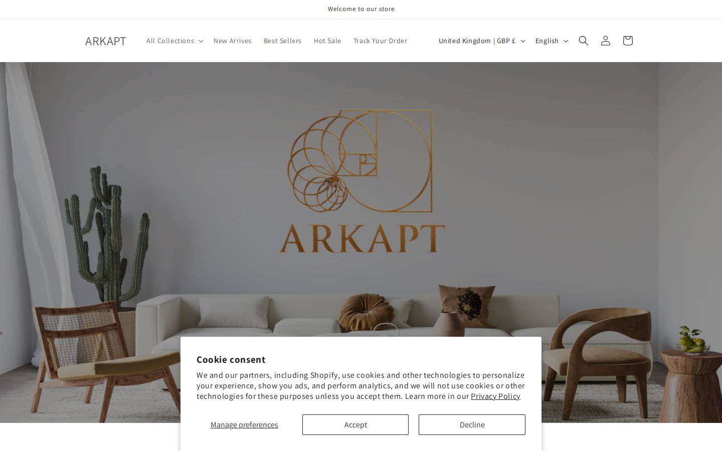 arkapt.com homepage screenshot