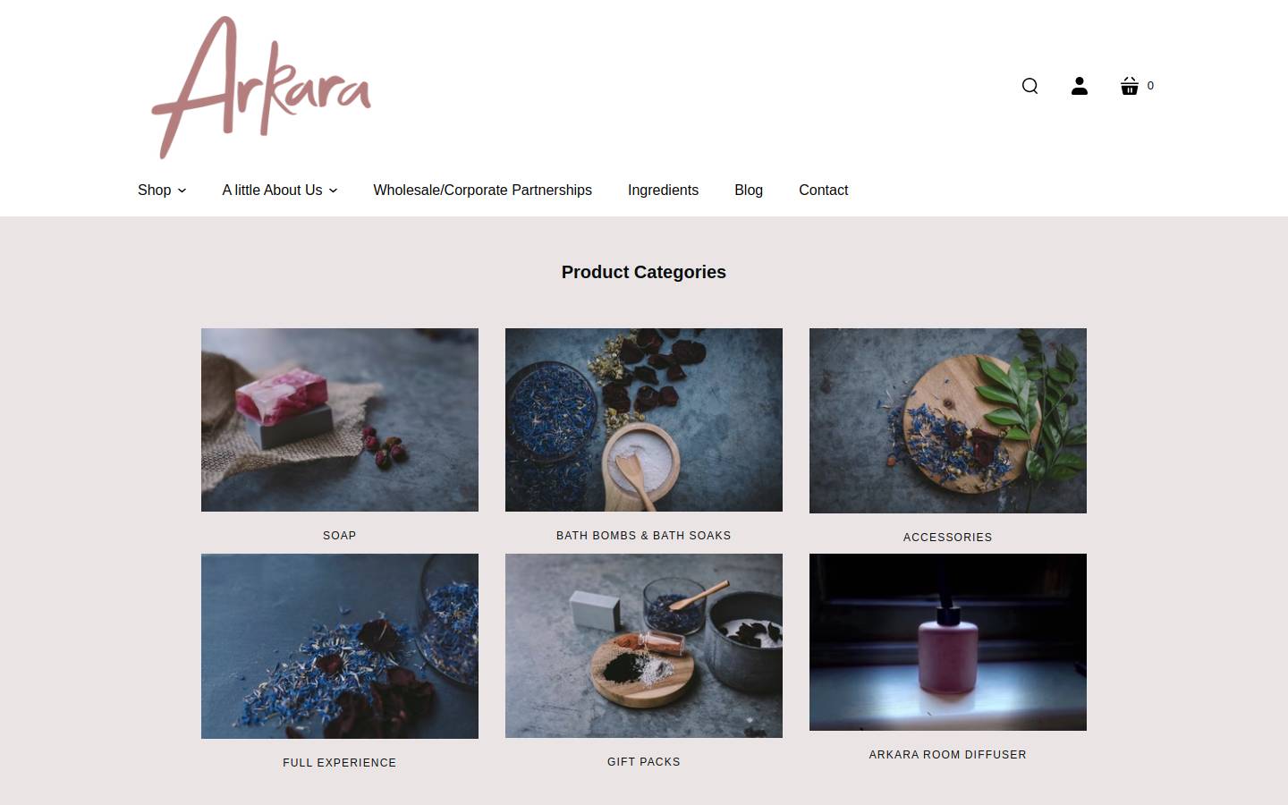 arkara.com.au homepage screenshot