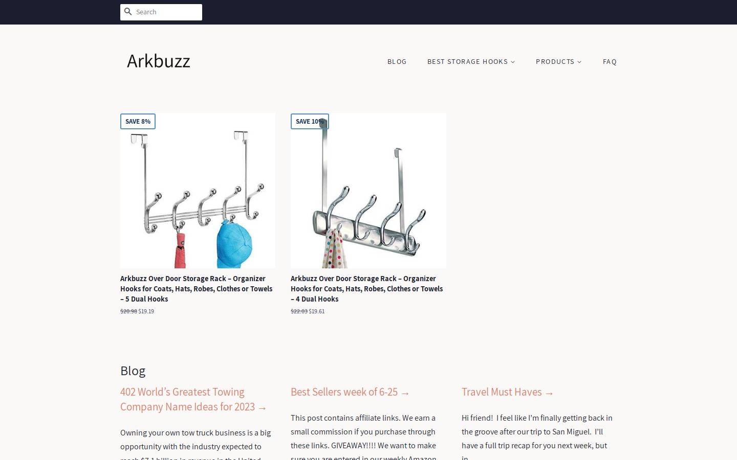 arkbuzz.com homepage screenshot