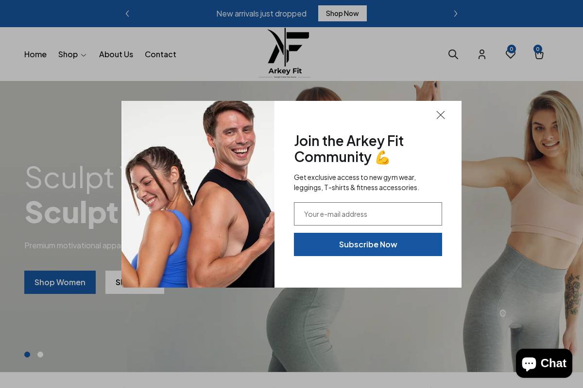 arkeyfit.com homepage screenshot