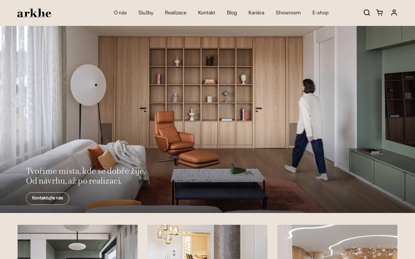 arkhe.cz homepage screenshot