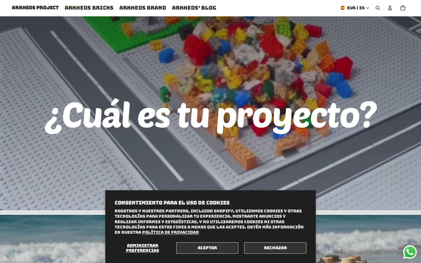 arkheosproject.com homepage screenshot