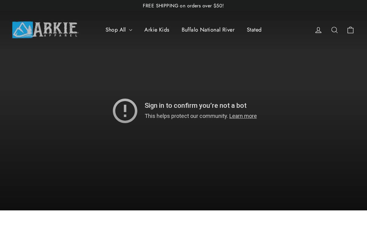 arkieapparel.com homepage screenshot