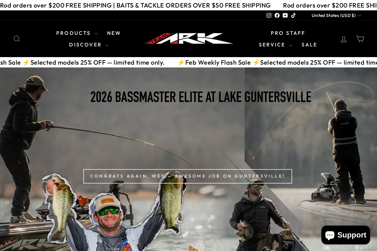 ARKFishing homepage screenshot