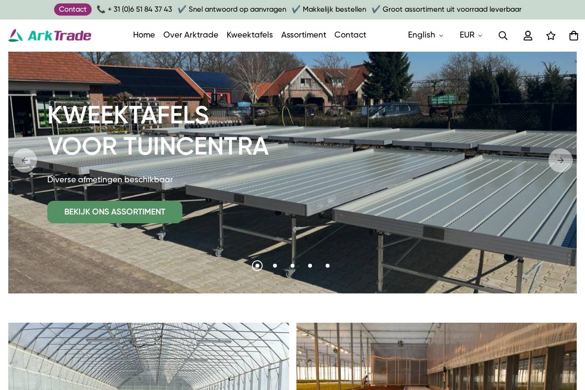 arktrade.nl homepage screenshot