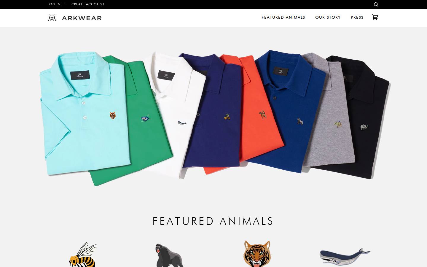 arkwear.com homepage screenshot
