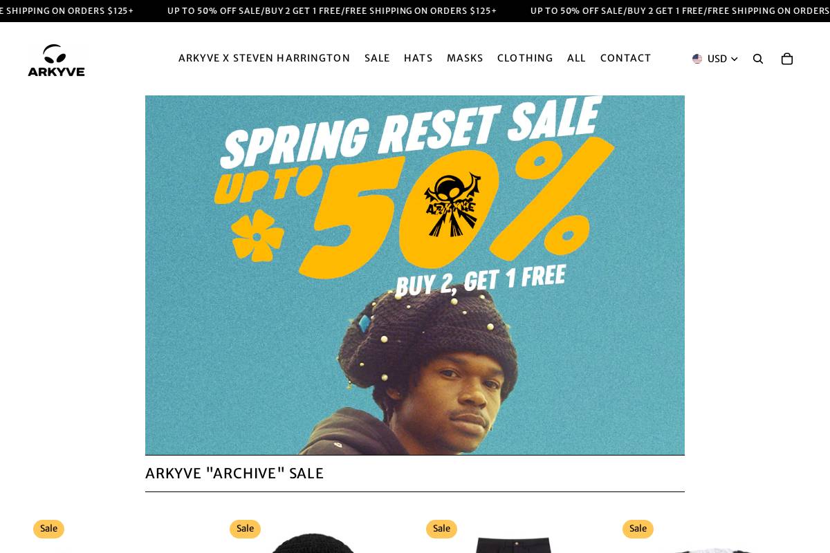 arkyve.us homepage screenshot